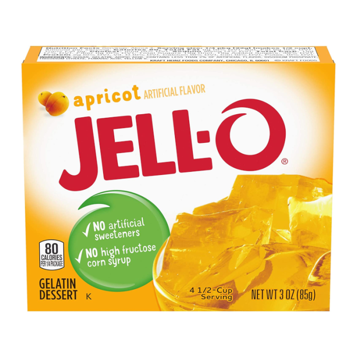 Jell-O Apricot Gelatin Dessert 85g - Out of Date